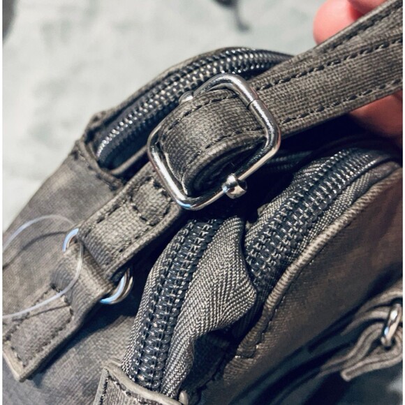 MultiSac Women's Dark Gray Crossbody Dual handles Purse NWT - Picture 6 of 12